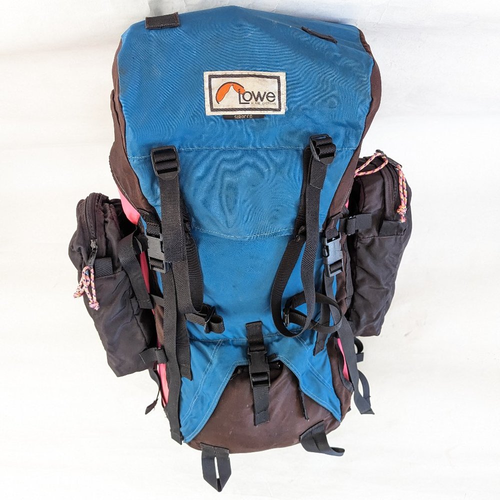 🌄 Lowe Alpine Sirocco  Internal Frame Blue Nylon Hiking Camping Backpack 🌄 - Picture 9 of 16